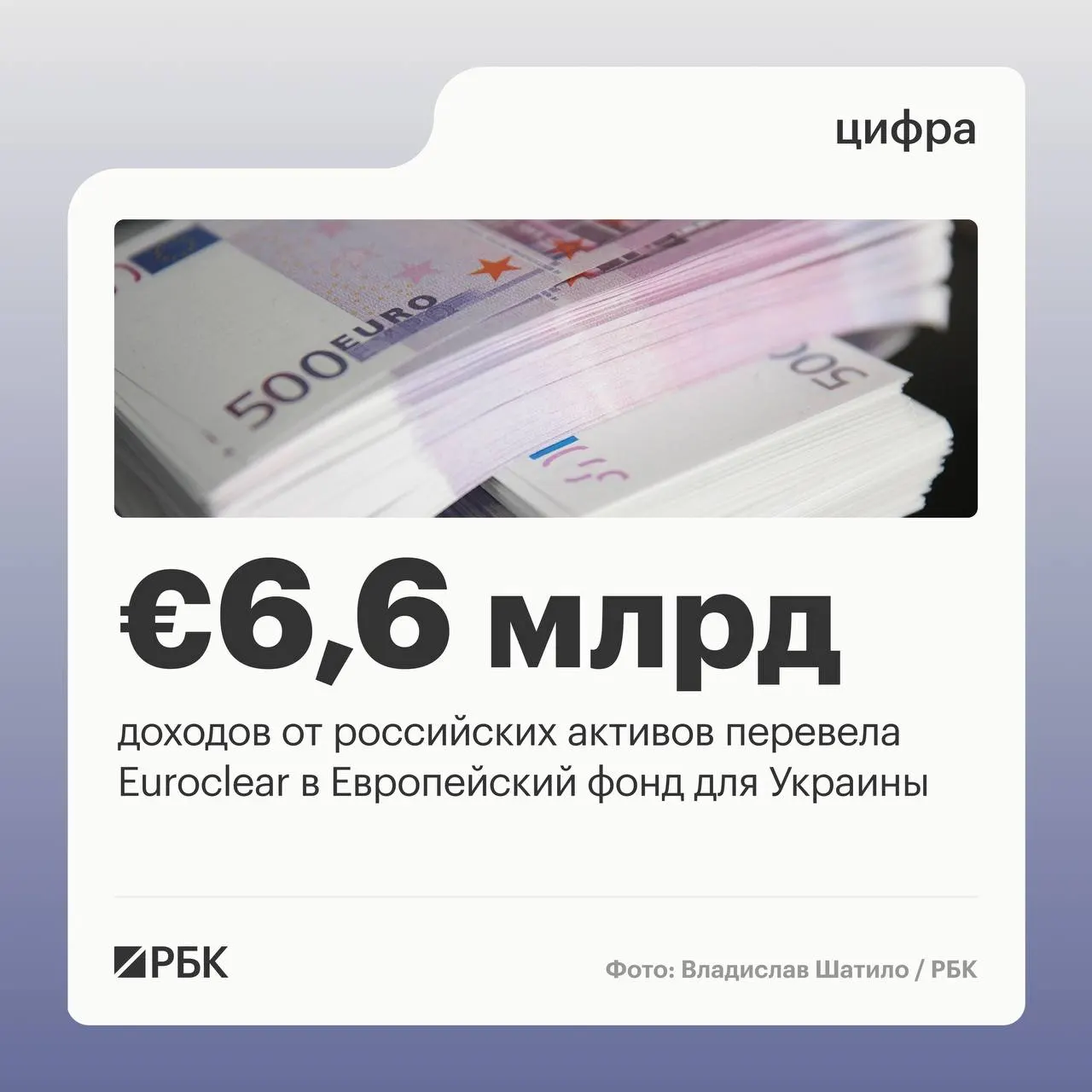 Бельгийский депозитарий направил Киеву €6,6 млрд; следующий транш €1,4 млрд ожидается в июле 2026 года. Доходы от замороженных активов сократились из‑за падения процентных ставок.