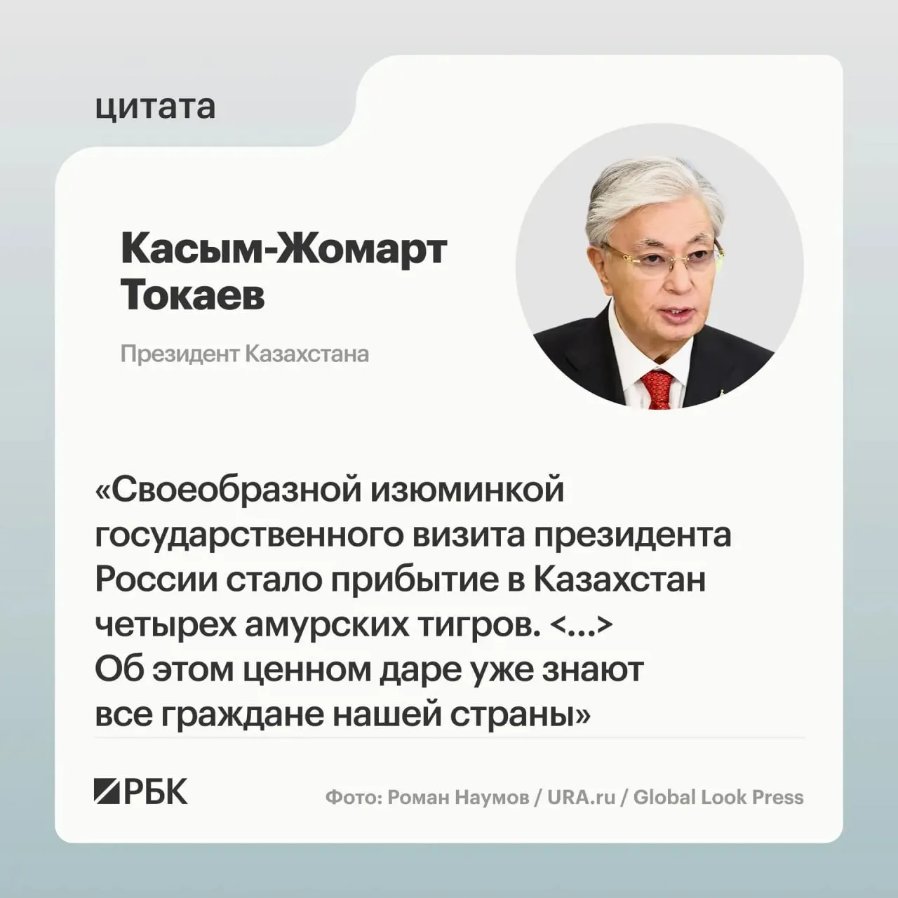 Казахстан обратился к России с просьбой помочь возродить популяцию амурского тигра. В ответ Москва передала семейство животных и показала презентацию для лидеров двух стран.