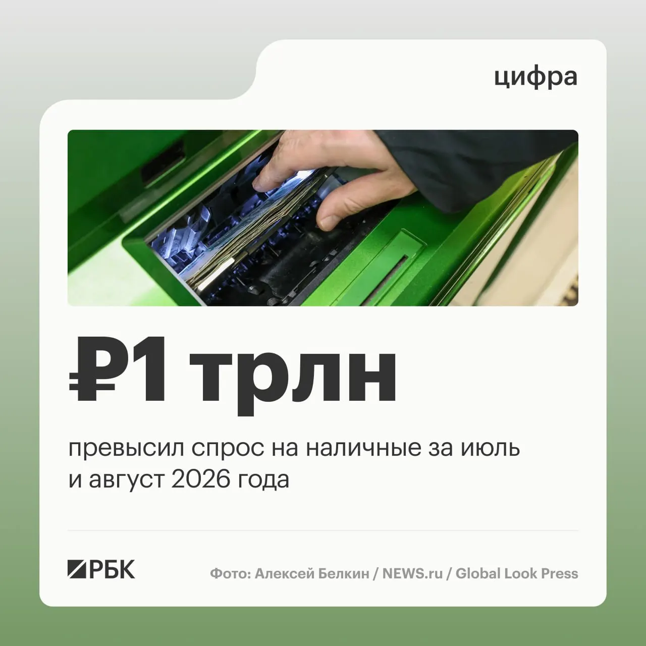 Наличные продолжают расти: за год объем наличных достиг роста около 2,5 трлн руб., август принёс прибавку в 443 млрд руб.