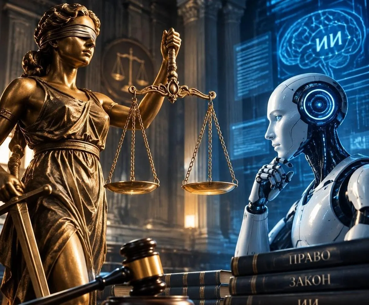 Через год в судах начнут внедрять системы искусственного интеллекта, вызывая дебаты о роли человека в правосудии.